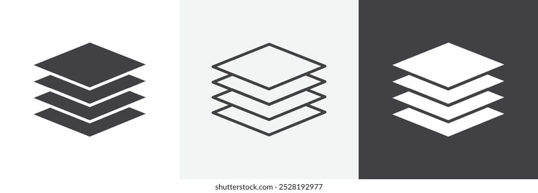 Ebenensymbol.Trendy moderne flache lineare Vektorgrafik auf weißem Hintergrund.