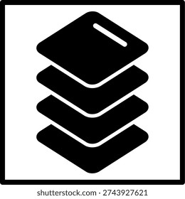 Layers Line Fill Style Icon