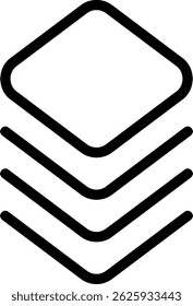 Ebenen Linie Symbol, Vektorgrafik