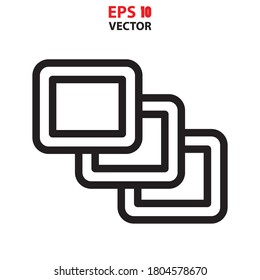 Layers line icon vector. Design tools icon concept for app or website. Eps 10 vector illustration.