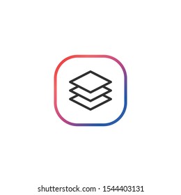 Layers  - Line Vector Icon