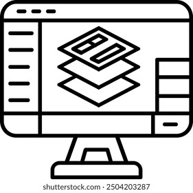 Layers Line vector Icon Design