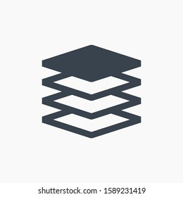 layers line vector icon for web and app