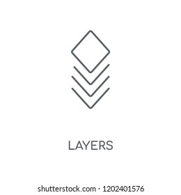 Layers linear icon. Layers concept stroke symbol design. Thin graphic elements vector illustration, outline pattern on a white background, eps 10.