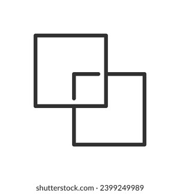 Layers, linear icon. Layering sheets of material. Line with editable stroke