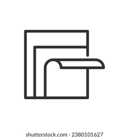 Layers, linear icon. Line with editable stroke