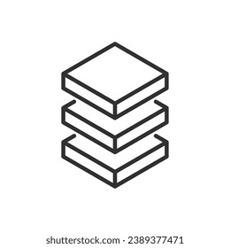 Layers, linear icon. Line with editable stroke