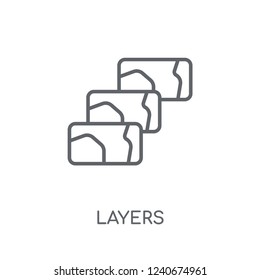 Layers linear icon. Modern outline Layers logo concept on white background from Artificial Intellegence and Future Technology collection. Suitable for use on web apps, mobile apps and print media.