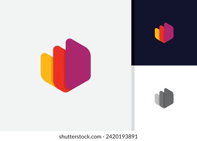 Plantilla vectorial del icono de diseño del logotipo de capas