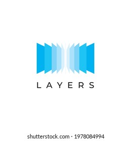 Layers logo design illustration vector template