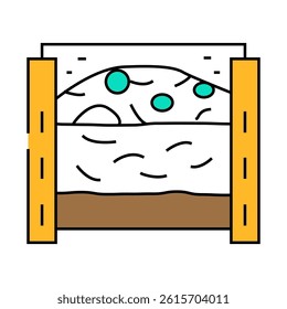 layers of material in composter line icon vector. layers of material in composter sign. isolated symbol illustration
