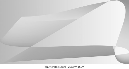 Ilustración Gris Metálico De Capas. Fondo de oficina moderno digital de plata dinámica. Malla de gradiente de aluminio mínimo liso y fluido. La Tecnología Monocromática Forma Líneas Horizontales Futuristas.