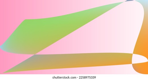 Layers Neon Modern Shape Blurred Background. Rainbow Futuristic Psychedelic Smooth Illustration. Color Dynamic Digital Multicolor Pastel Gradient Mesh. Technology Fluid Pink Minimal Horizontal Lines.
