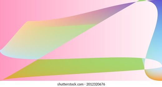 Layers Neon Psychedelic Technologie Farbverlauf Mesh. Mehrfarbiges Fluid Modernes Minimal Modernes Design. Rainbow Smooth Pastel Dynamischer, trendiger Hintergrund. Digital Shape Pink Futuristic Illustration.