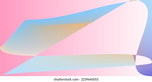 Layers Neon Shape Psychedelic Color Gradient Mesh. Smooth Digital Rainbow Dynamic Illustration. Pastel Futuristic Modern Minimal Blurred Background. Pink Fluid Technology Multicolor Horizontal Lines.