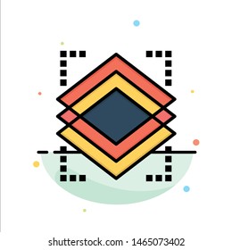 Layers, Object, Layer, Server Abstract Flat Color Icon Template. Vector Icon Template background