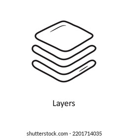 Layers outline Icon Design illustration. Media Control Symbol on White background EPS 10 File