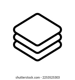 layers outline style vector icon