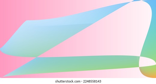 Layers Psychedelic Rainbow Dynamic Horizontal Lines. Digital Color Neon Shape Illustration. Smooth Minimal Multicolor Futuristic Fluid Gradient Mesh. Modern Technology Pink Pastel Blurred Background.