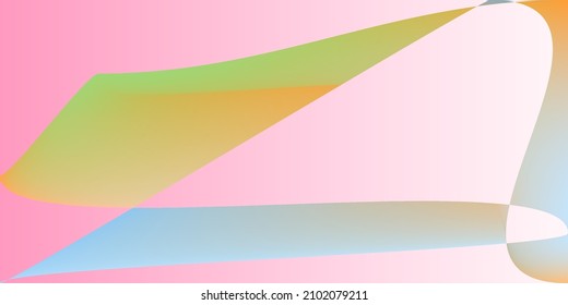 Tecnología psicodélica de capas Neon Smooth Surface. Ilustración digital dinámica Multicolor Pastel. Forma de color suave Fondo original arcoiris. Malla minima Futurista Fluida Rosa Moderno Gradiente.