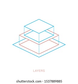 Layers Shape Icon Vector Logo Template Stock Vector (Royalty Free ...