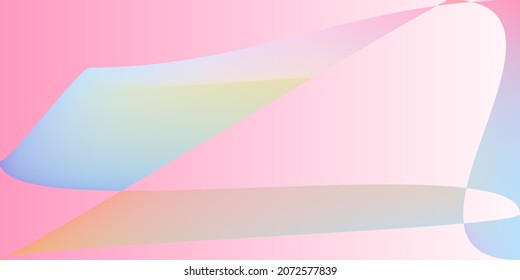Layers Smooth Modern Dynamic Minimal Gradient Mesh. Color Neon Digital Psychedelic Office Background. Rainbow Shape Technology Multicolor Horizontal Lines. Pink Pastel Futuristic Fluid Illustration.
