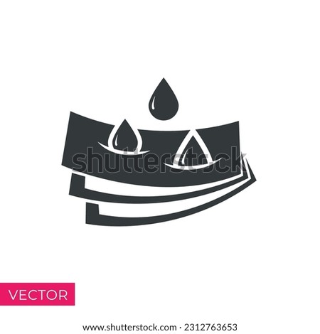 layers soft fabric icon, moisture absorbing, water absorption properties, wicking moist, diaper concept, icon vector eps10