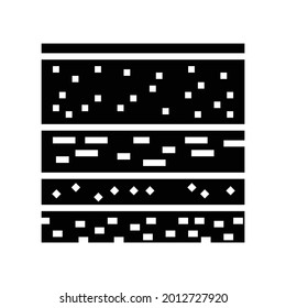 Schichten von Bodenglyph-Symbol-Vektorgrafik. Schichten von Bodenzeichen. isoliertes Kontursymbol
