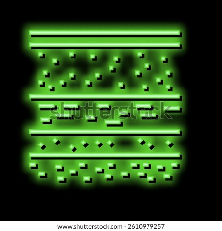 layers of soil neon light sign vector. layers of soil illustration