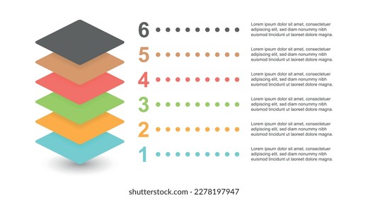 Ebenen stapeln Symbol im flachen Stil. Stoffbodenschicht, Vektorgrafik auf isoliertem Hintergrund. Infografik-Label-Geschäftskonzept.