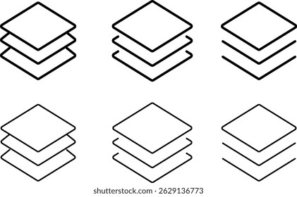 layers symbol. Surface levels technology for business. Presentations sign. Infographics symbol
