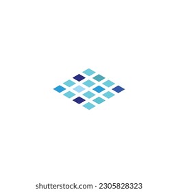 Layers, technology geometric symbol simple logo vector