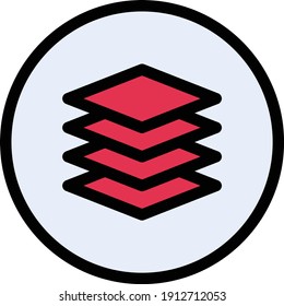 layers vector color line icon