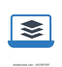 layers vector glyph colour icon
