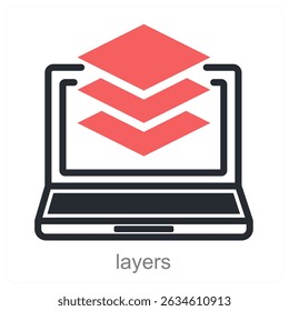layers vector icon concept design