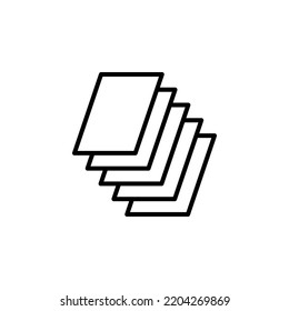 Layers Vector Icon. Five Levels. Vector sign in simple style isolated on white background.