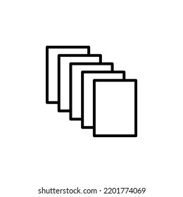 Layers Vector Icon. Five Layers. Vector sign in simple style isolated on white background.