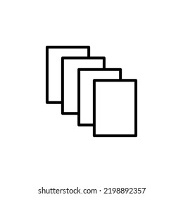 Layers Vector Icon. Four Layers. Vector sign in simple style isolated on white background.