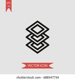Layers vector icon, illustration symbol