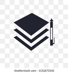 Layers vector icon isolated on transparent background, Layers logo concept