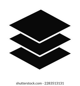 Layers vector icon isolated on white background. Layer stacking. Element illustration