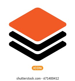 Layers Vector Icon. Layout Symbol. Convas Icon