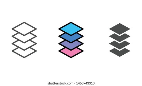 Layers vector icon sign symbol