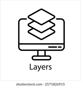 Layers Vector icon stock illustration