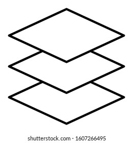 Layers vector icon. This icon use for admin panels, website, interfaces, mobile apps. Perfect use for web, pattern, design, etc.