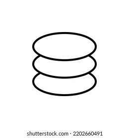 Layers Vector Icon. Three Levels. Vector sign in simple style isolated on white background.