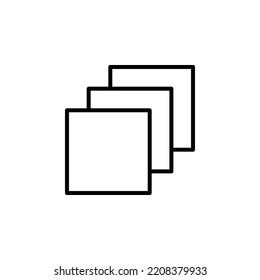 Layers Vector Icon. Three Levels. Vector sign in simple style isolated on white background.