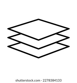 Icono vectorial de capas ilustración de estilo de moda sobre fondo blanco..eps