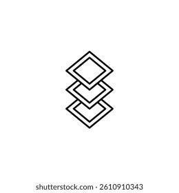 Layers vector illustration line icon icons design