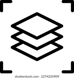 layers Vector illustration on a transparent background. Premium quality symbols. Thin icons for concept and graphic design.